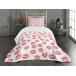 Ambesonne Feminine Bedspread, Pattern with Red Lipstick Kiss Marks Woman Valentines Wedding Theme Illustration, Decorative Quilted 2 Piece Cov¹͢