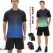  спорт одежда тонкий . вода скорость . мужской бег одежда верх и низ в комплекте короткий хлеб верх и низ 2 позиций комплект лето короткий рукав шорты контакт охлаждающий верх и низ в комплекте легкий ka