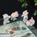 4pcs ручная работа полимер производства кошка орнамент - аквариум . много мясо горшок. ......., очень симпатичный кошка. украшение 