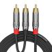 Nobsound Douk Audio OFC RCA кабель 1 RCA to 2 RCA стерео аудио изменение кабель Y разделение кабель 24K позолоченный 2M