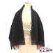  б/у шаль кимоно шаль японский костюм шаль утилизация женский натуральный шелк чёрный цветок снег колесо длина 150cm ширина 43cm casual 