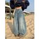  широкий Denim брюки женский брюки Denim низ flare pants длинные брюки широкий брюки джинсы ji- хлеб Denim брюки широкий распорка весна лето осень 