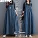  комбинезон юбка длинный длина Denim One-piece женский .. One-piece безрукавка body type покрытие свободно casual выход большой размер M~2XL