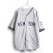 USA made # MLB official Majestic New York yan Keith short sleeves Baseball shirt ( 48 men's XL degree ) old clothes game shirt large Lee g