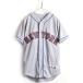 00s USA made rare size S # MLB official Majestic New York metsu short sleeves Baseball shirt ( men's ) old clothes game shirt ash 