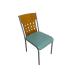**HI2216| стул оттенок зеленого W380×D450×H800(SH430)mm б/у для бизнеса магазинный 