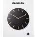 �����륽�� KARLSSON Wall clock Charm black steel with gold battons KA5716BK KA5716WH ���㡼�� ľ��45cm ��˥��å��� ���� �ݤ����� ����