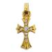 [ название восток ] Chrome Hearts Baby Phat Cross очарование 22K бриллиант 3.1g подвеска с цепью ювелирные изделия для мужчин и женщин 