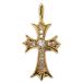 [ название восток ] Chrome Hearts Thai колено fato Cross очарование pave diamond 22K 9.0g подвеска с цепью ювелирные изделия 
