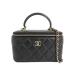 [ Nagoya ] Chanel matelasse vaniti кейс AP2199 овчина черный GD металлические принадлежности цепь сумка на плечо женщина 