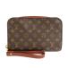 [ Nagoya ] Louis Vuitton oruse-M51790 монограмма ручная сумочка клатч Brown Gold металлические принадлежности мужской 