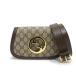 [.] Gucci Blondie ремень сумка 703807 сумка "body" GGs шкив m парусина кожа оттенок коричневого Gold металлические принадлежности 
