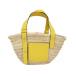 [ Tempaku ] Loewe корзина сумка корзина сумка маленький черновой .a кожа натуральный желтый ручная сумочка сумка сумка 