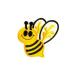 アイロンワッペン 　かわいいわっぺん　ワッペン　刺繍ワッペン　ハチ　蜂　アイロンで貼れるワッペン