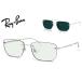  RayBan RayBan RB3768 003/M1 56mm серебряный / изумруд Transitions style свет two-point безграничный нет Rimless обод отсутствует стандартный товар магазин 