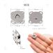 �}�O�l�b�g�{�^�� �}�O�l�b�g�z�b�N 14mm/18mm �A���e�B�[�N�S�[���h �V���o�[ �S�[���h KC�S�[���h �u���b�N�j�b�P�� 10�g���� �D���t���� ���C�{�^�� JoyWave �֘A�摜3