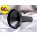 ブラック・インナーサイレンサー 90パイ ● 90φ 用 (出口側径 86mm × 全長 155mm × パイプ径 32mm ) スチール製 マットブラック仕上げ