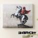 BANKSY CANVAS ART банк si- парусина искусство текстильная панель 273mm×220mm Napoleon Napoleon лошадь 