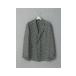 [ костюм квадратное ] мужской GOOVI двойной breast жакет полиэстер linen серебристый жевательная резинка проверка серый серия 
