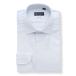 [ suit square ] men's shirt long sleeve form stability reproduction fiber wide color weave pattern BASIC dress shirt sax blue 