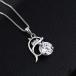 ネックレス レディース イルカ czダイヤ スワロフスキー 1ct 大粒 s925 プラチナ仕上げ 高級 velvet box ギフト