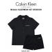 (SALE)Calvin Klein( Calvin Klein )ck женский сон одежда салон одежда воротник имеется рубашка кнопка шорты комплект короткий рукав Logo пижама QP2839O