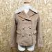 earth music&ecology pea coat pea coat fur removal and re-installation possible nappy lining . Heart . dot pattern frontal cover is plain long sleeve S beige lady's 