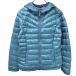  Uniqlo premium Ultra свет пуховик Parker длинный рукав нейлон 100%( down 90%+ перо 10%) L синий blue × фиолетовый женский 