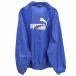  Puma PUMA тонкий жакет подкладка нет двусторонний принт полный Zip длинный рукав манжеты . кромка . резина нейлон 100% LL XL O синий blue мужской 