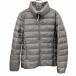  Uniqlo Ultra свет пуховик с высоким воротником длинный рукав полный Zip нейлон × поли ( down 90%+ перо 10%) S. серый женский 