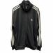  Adidas несколько тонкий джерси жакет с высоким воротником полный ji штекер Ran длинный рукав поли 100% M черный чёрный × "теплый" белый серия мужской 