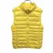 Uniqlo Ultra свет жилет пуховик с высоким воротником одноцветный нейлон 100%( down 90%+ перо 10%) M желтый цвет женский 