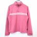 adidas Adidas L женский женщина Golf mok шея половина Zip футболка cut and sewn длинный рукав хлопок × полиэстер × полиуретан розовый 