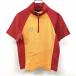 Munsingwear Grand Slam Munsingwear одежда M женский рубашка-поло олень. . половина Zip с высоким воротником короткий рукав сделано в Японии поли × хлопок orange × красный серия 