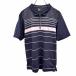 PGA TOUR Golf рубашка-поло Mini воротник половина Zip футболка ткань окантовка короткий рукав поли × хлопок M темно-синий темно-синий × розовый ×. серый мужской 