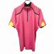  Puma с высоким воротником спорт рубашка половина Zip точка рисунок короткий рукав карман нет поли 100% M розовый розовый × чёрный × желтый мужской ( женский?)