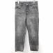  Bay поток BAYFLOW Denim брюки джинсы ji- хлеб конический USED обработка Zip fly телячья кожа Logo patch хлопок 100% 24 оттенок черного женский 