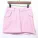 NIKE GOLF DRI-FIT Nike Golf 4 женский тонкий мини-юбка проверка брюки тип подкладка имеется полиэстер × полиуретан розовый 