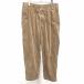  Uniqlo UNIQLO вельвет конические брюки талия . резина . шнур одноцветный полиэстер × хлопок × полиуретан M бежевый Brown мужской 