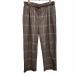 UNITED ARROWS Green Label Relaxing конические брюки проверка полиэстер × искусственный шелк × полиуретан 38 Brown чай × синий женский 
