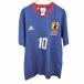  Adidas |.. жираф adidas|KIRIN футболка футбол Япония представитель JFA 2004 10 номер полоса короткий рукав V шея хлопок 100% S синий blue мужской 