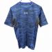 UNDER ARMOUR компрессионная одежда сетка футболка короткий рукав полиэстер × полиуретан S (SM) Heather голубой . синий × чёрный × серый мужской 