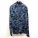 Bernings Sho балка человек g шоу L мужской мужчина шерсть Like cut and sewn кардиган камуфляж длинный рукав акрил 100% оттенок голубого × темно-синий синий серия 