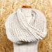 ESTNATION Est ne-shon- lady's spiral snood knitted muffler plain acrylic fiber 100% eggshell white 