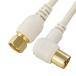OHM TV соединительный кабель 2C 4K8K соответствует F-L type 2m ANT-C2S2FL-W