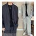  выставить мужской повседневный костюм сверху комплект большой Silhouette tailored jacket широкий слаксы стрейч одноцветный 