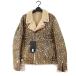 UNDERCOVER undercover 22AW Leopard мутон кожа двойной байкерская куртка 2 горчица 