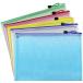  zipper type mesh case pouch clear waterproof document contact sack contact . inserting office supplies travel storage (5 sheets )(A4) ( many color. A4)