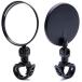  bicycle rearview mirror,Newlight66 bicycle road bike rearview mirror 360° rotation convex surface reflection mirror installation easiness (Black)