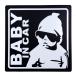  Bay Be in машина BABY IN CAR магнит младенец посадка в машину средний вне приклеивание стикер 12cm угол черный чёрный baby in машина 